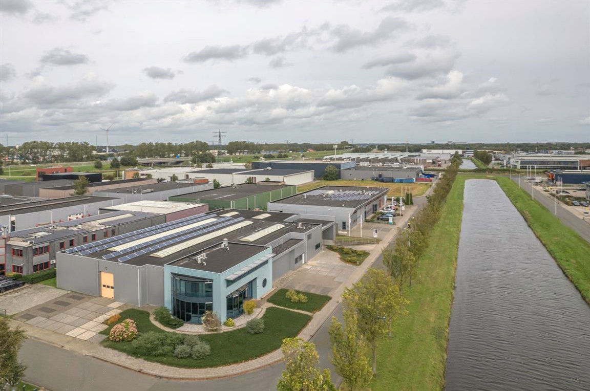 Luchtfoto van Businesspark Friesland West in Heerenveen, de plek van onze nieuwe vestiging
